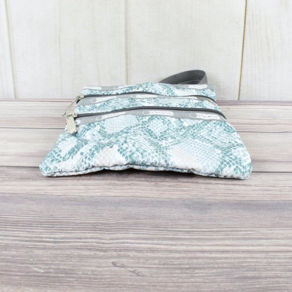 Le SportSac Green 100% Polyester Crossbody Bag Handbag Purse Travel - Picture 7 of 10